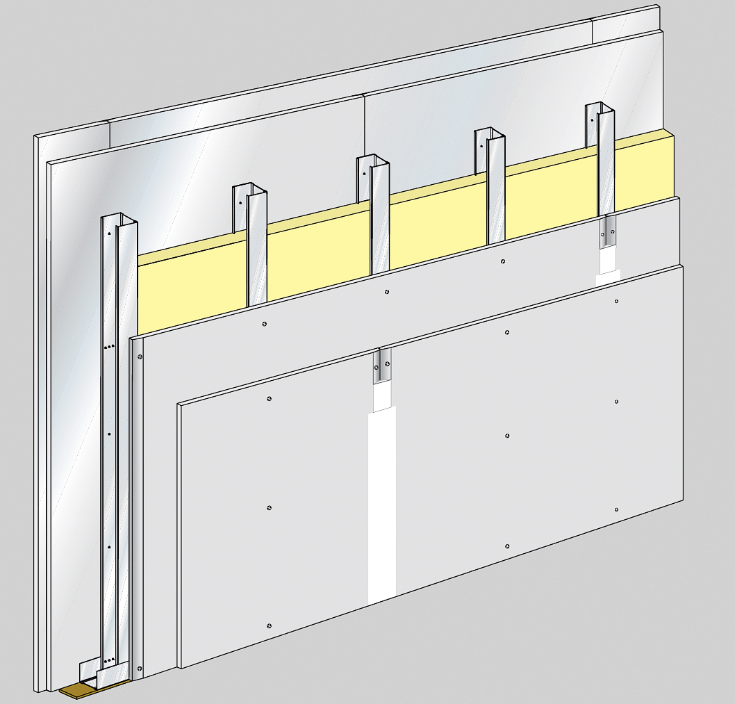 Obr. 6: Bezpečnostní příčka Lafarge Brandwand L18 s deskami LaWall