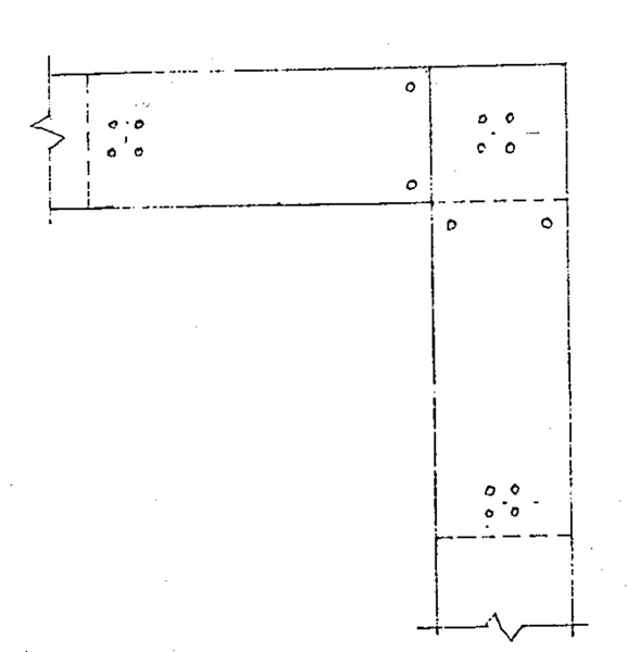 Obr. 11: Schéma zaznamenávaných posunů při zkoušce