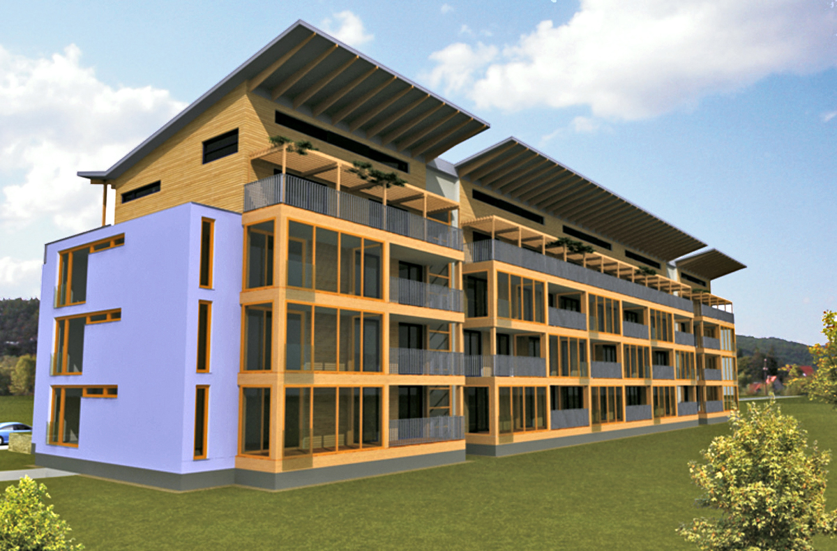 Obr. 2: Pavlačový bytový dům – návrh J. Smola