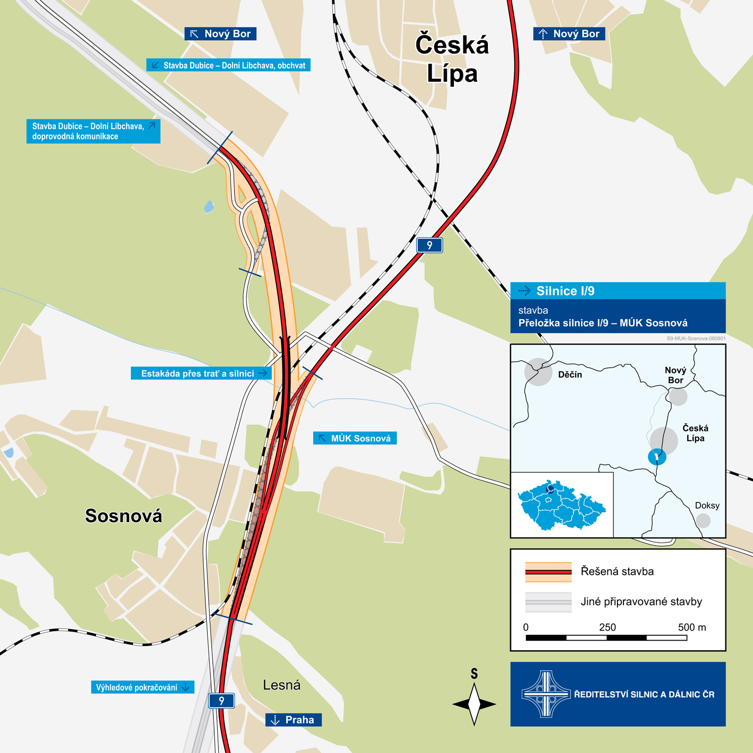 Plán obchvatu převzatý z webu ŘSD