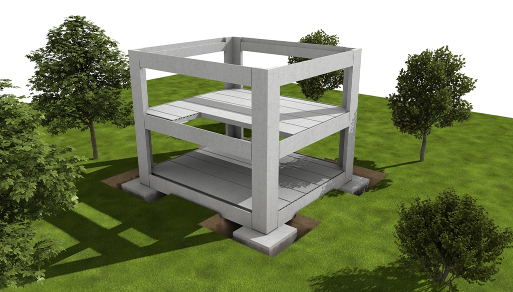 Vizualizace konstrukce SKELETSYSTEM GOLDBECK