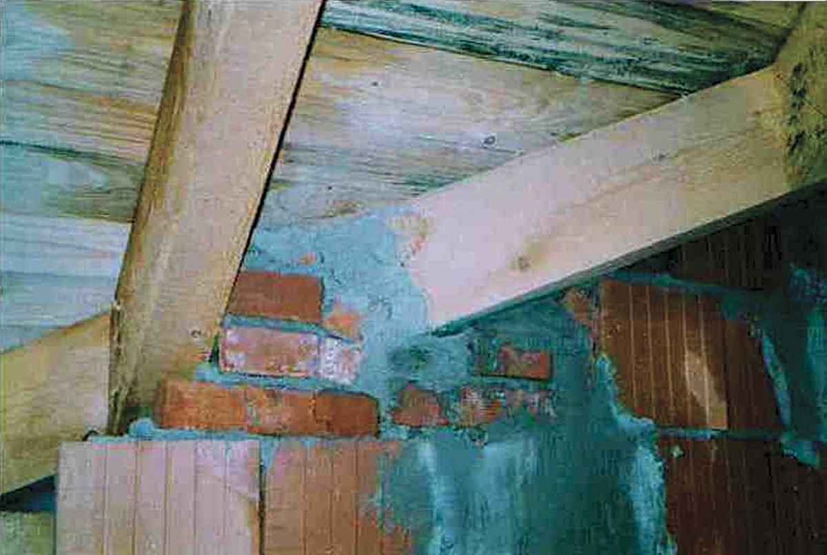 Obr. 4: Uložení krokví na zdivu