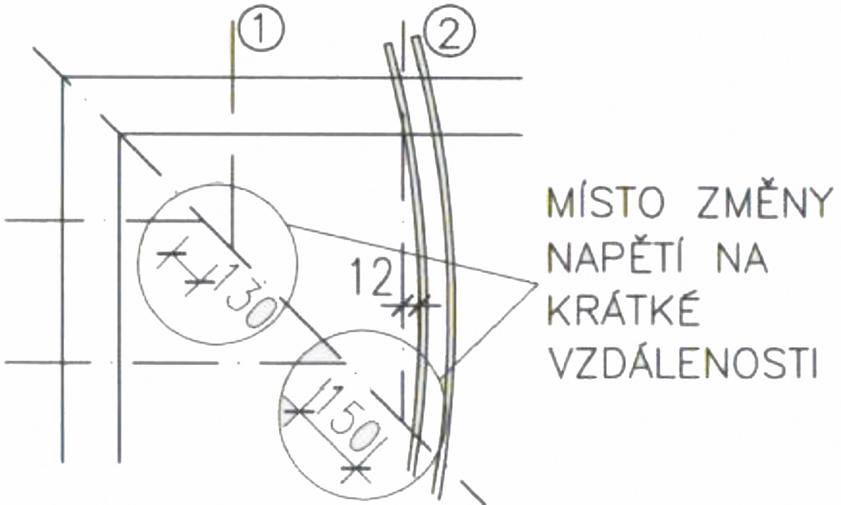Obr. 5: Osové vybočení osazení vazníků