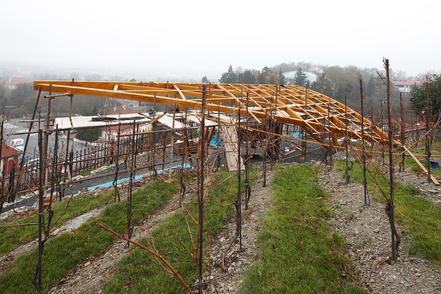 Zastřešení viničního lisu, Praha-Trója