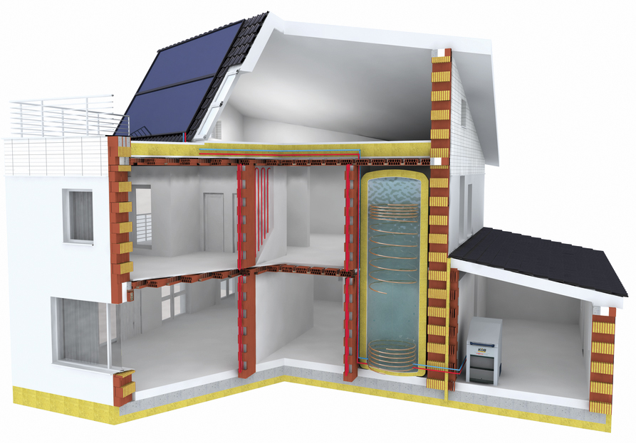 Cihlový dům e4 2020 – řez