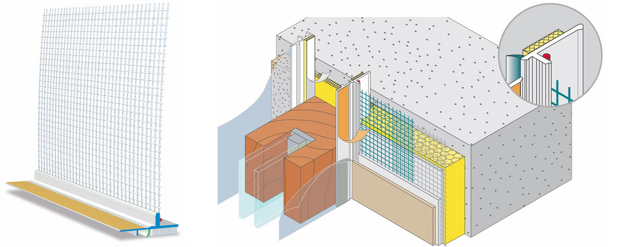 „Běžná“ napojovací okenní lišta – lišta s tkaninou 206 + s těsnicím jazýčkem