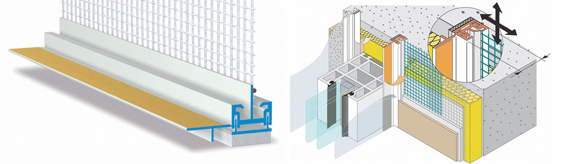 2D napojovací okenní lišta – lišta s tkaninou teleskopická 15 mm 