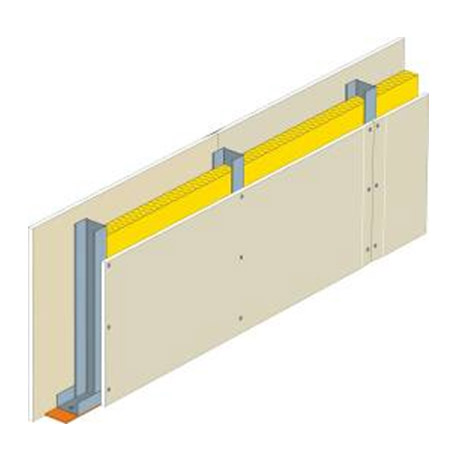 Nenosná příčka s deskami RigiStabil na dřevěné i na kovové konstrukci
