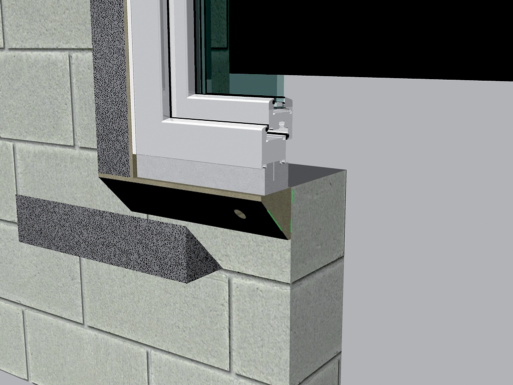 Finální detail předsazeného okna