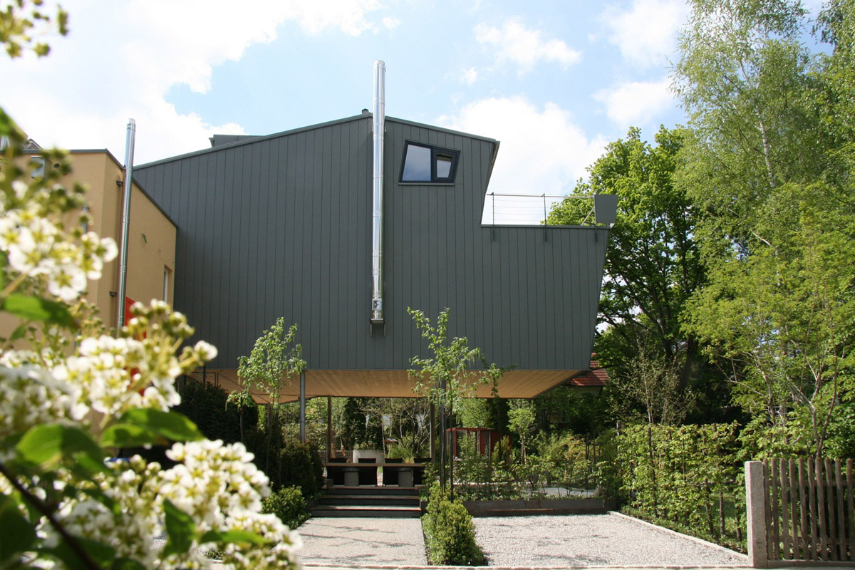 Dům s hliníkovým opláštěním od firmy Prefa Aluminiumprodukte