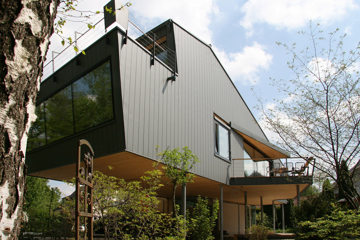 Dům s hliníkovým opláštěním od firmy Prefa Aluminiumprodukte