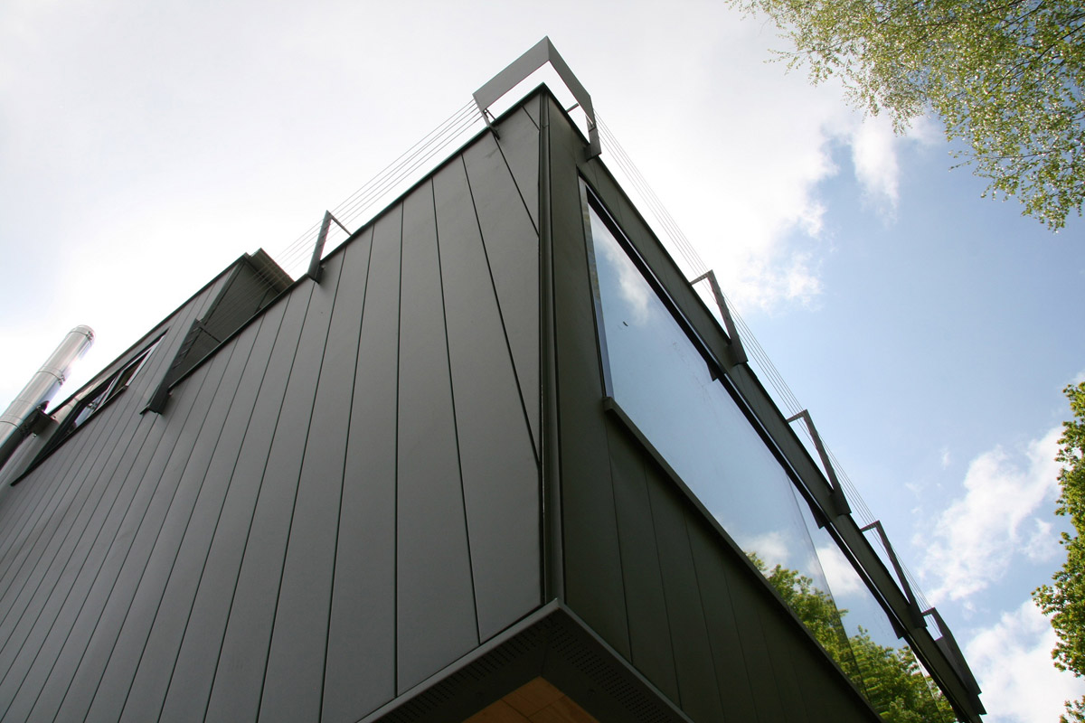 Dům s hliníkovým opláštěním od firmy Prefa Aluminiumprodukte