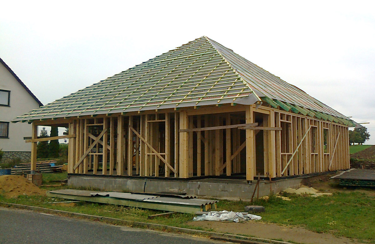 Rámová konstrukce dřevostavby