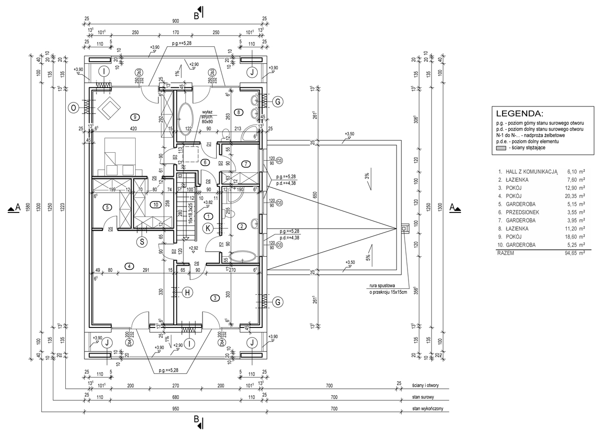 Soběstačný dům Plus – Green Power – půdorys 1. podlaží