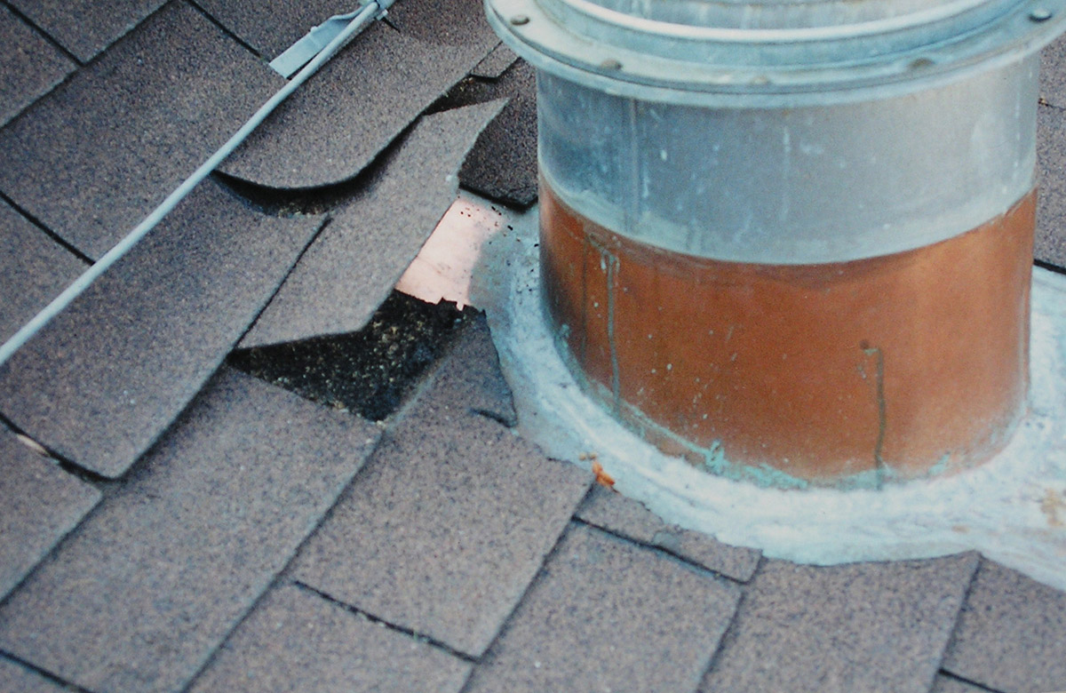 Obr. 5: Šindele bez podložení