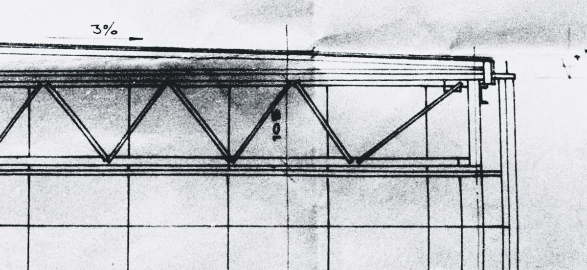 Obr. 13: Projekt – řez halou