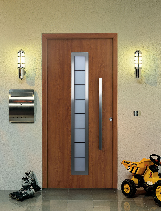 Domovní dveře TopPrestige s povrchovou úpravou Decograin Zlatý dub