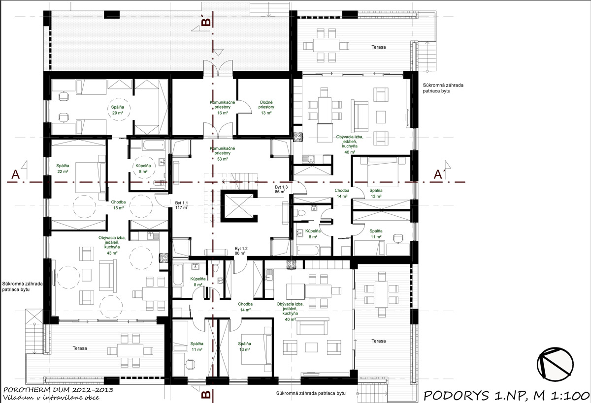 Hlavní cenu POROTHERM DŮM 2013 – studie Ing. arch. Barbory Pinčíkové a Ing. arch. Martina Svobody