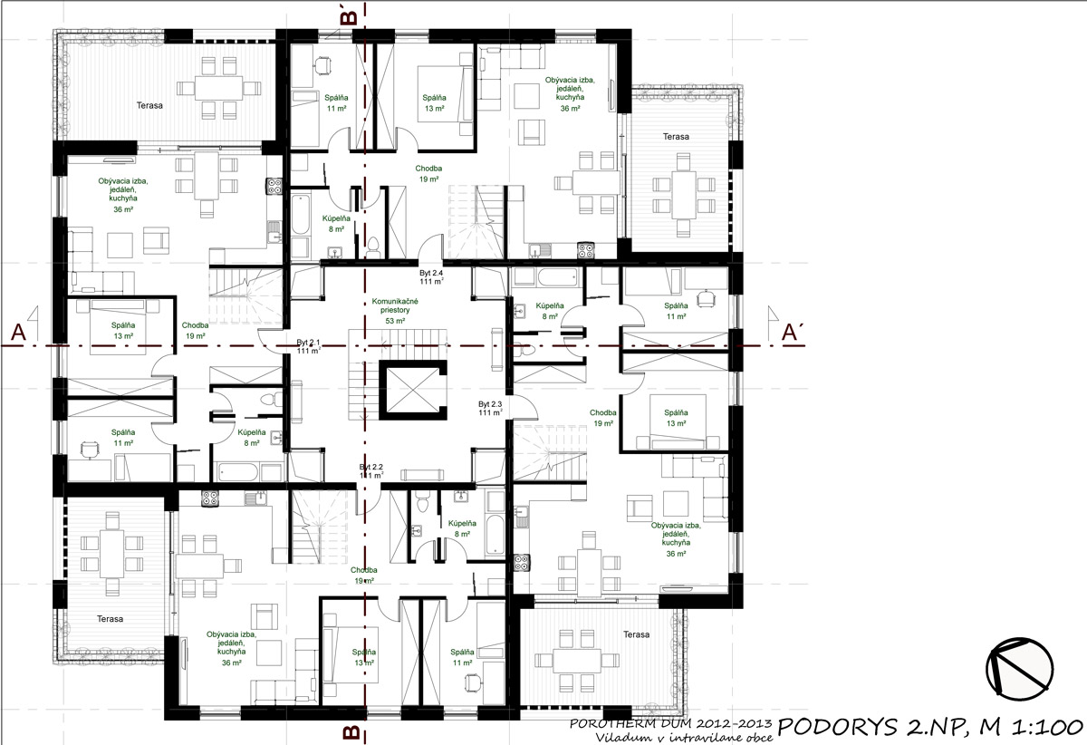 Hlavní cenu POROTHERM DŮM 2013 – studie Ing. arch. Barbory Pinčíkové a Ing. arch. Martina Svobody