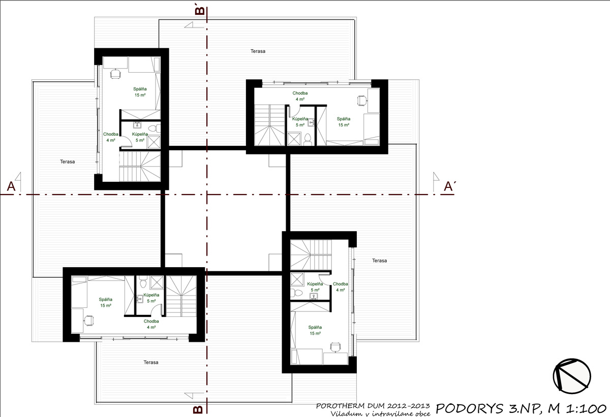 Hlavní cenu POROTHERM DŮM 2013 – studie Ing. arch. Barbory Pinčíkové a Ing. arch. Martina Svobody