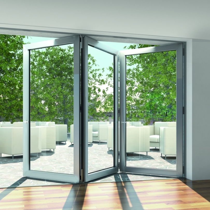 Schüco – shrnovací posuvné dveře