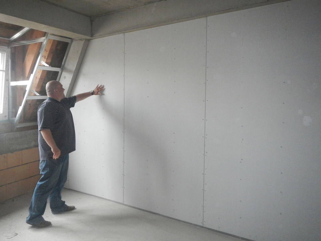 Materiály fermacell na vnitřních příčkách hotelu Beránek v Úpici