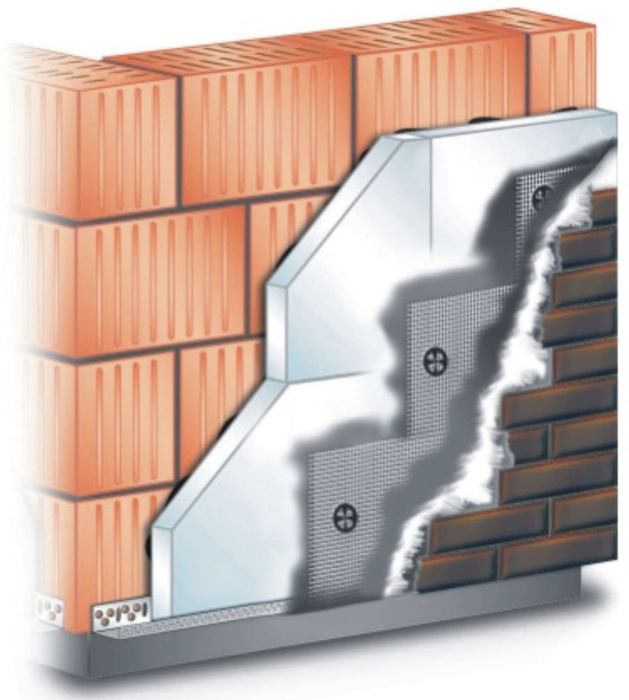 Skladba systému s polystyrenem