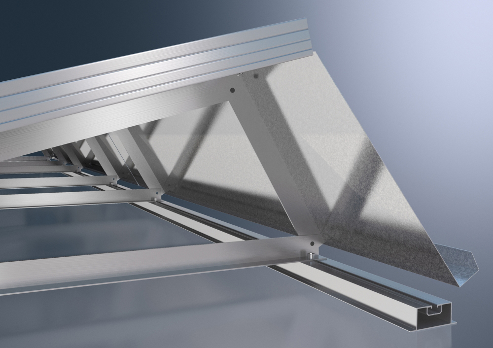 Montážní systém FV modulů Schüco MSE 210 Aero 2.0 