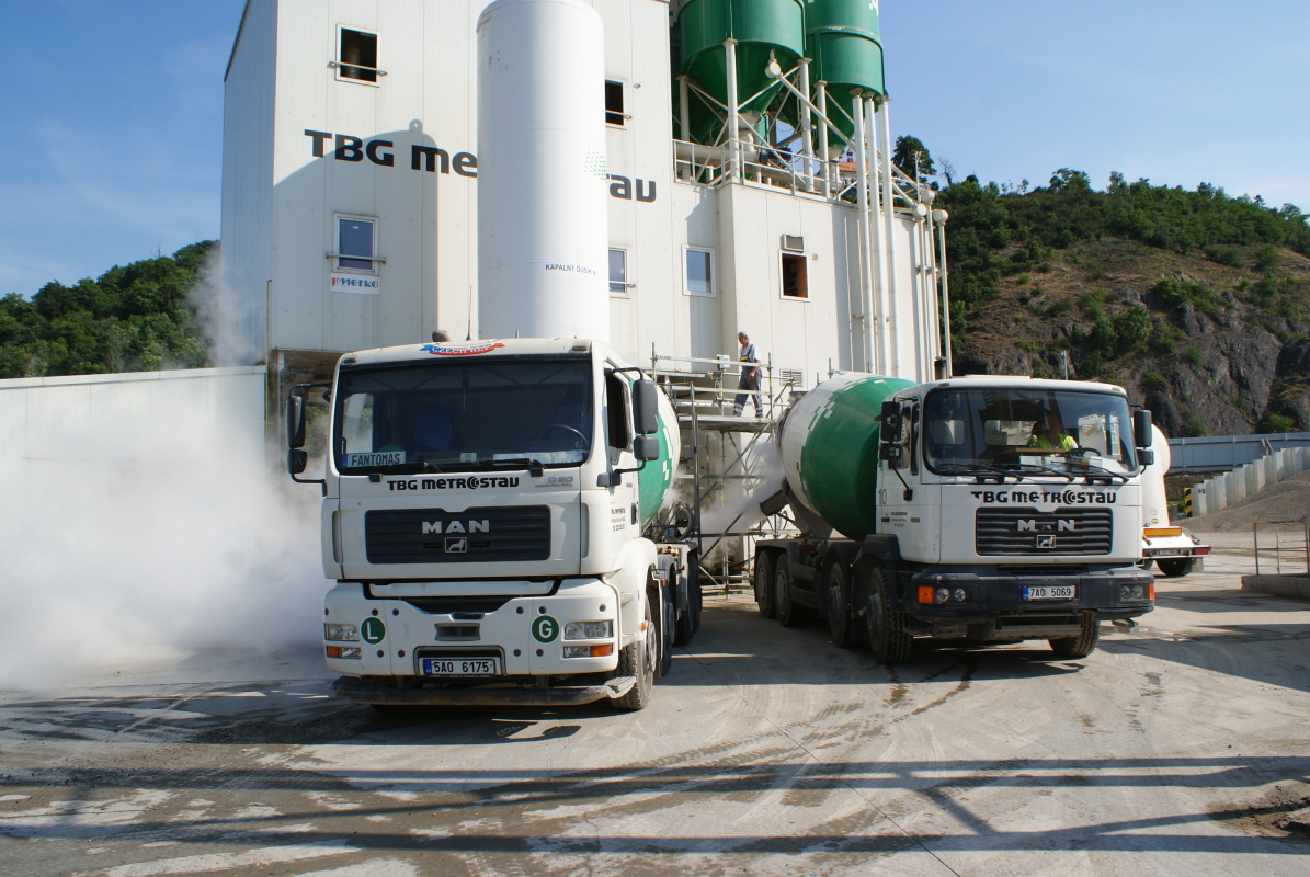 Chlazení betonu kapalným dusíkem