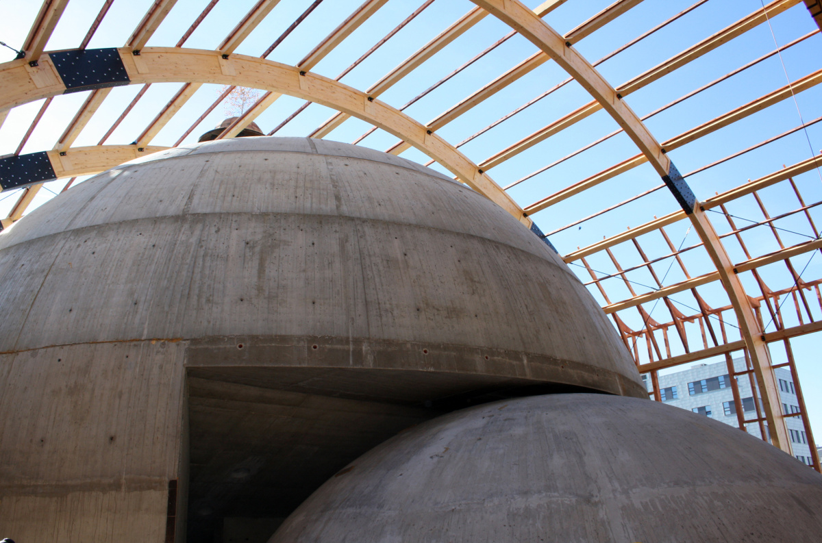 Velká a malá kopule z pohledového betonu EASYCRETE