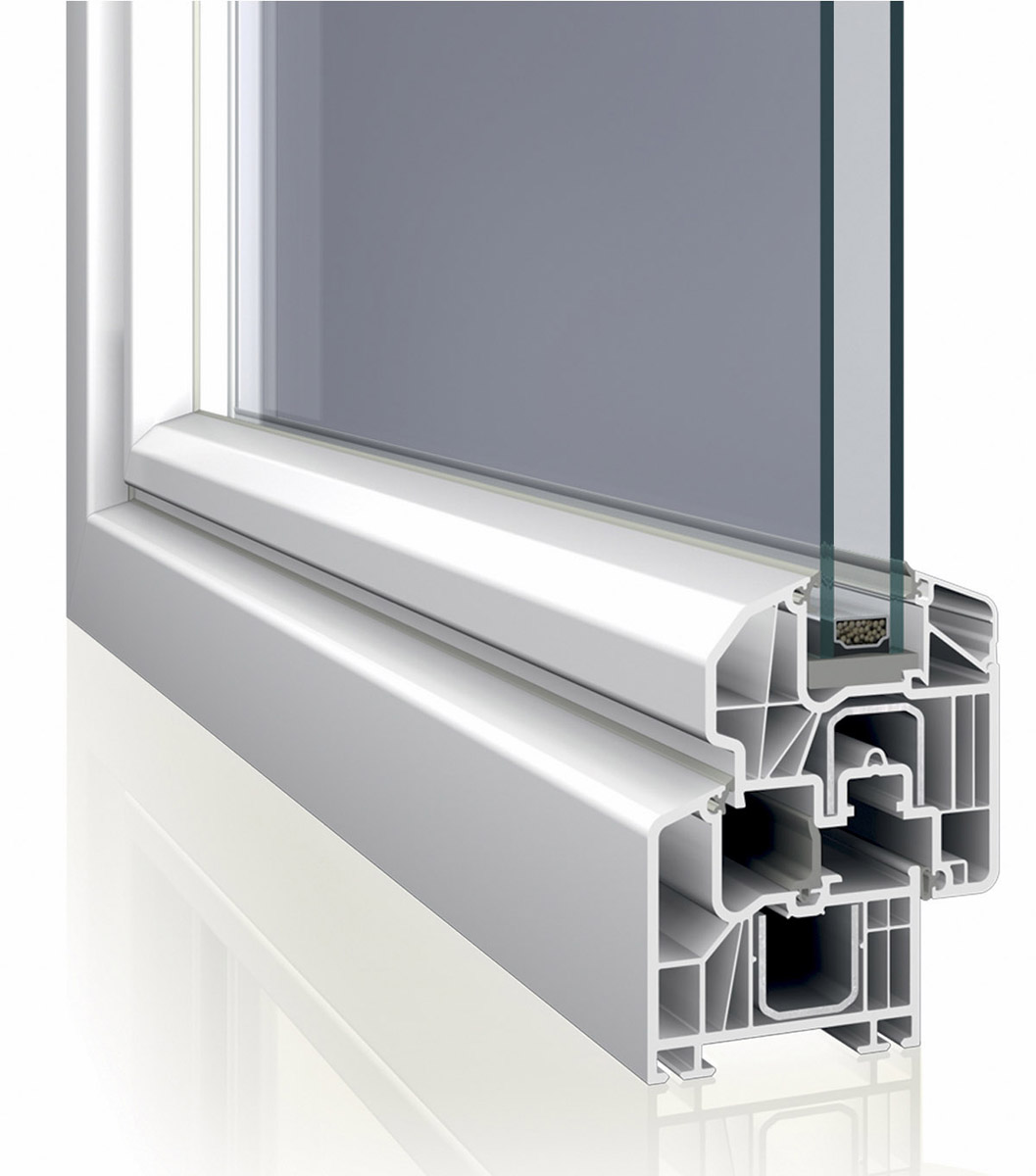 Profil Prestige – šestikomorový, vestavná hloubka 76 mm, skvělá zvukotěsnost a vynikající tepelněizolační vlastnosti