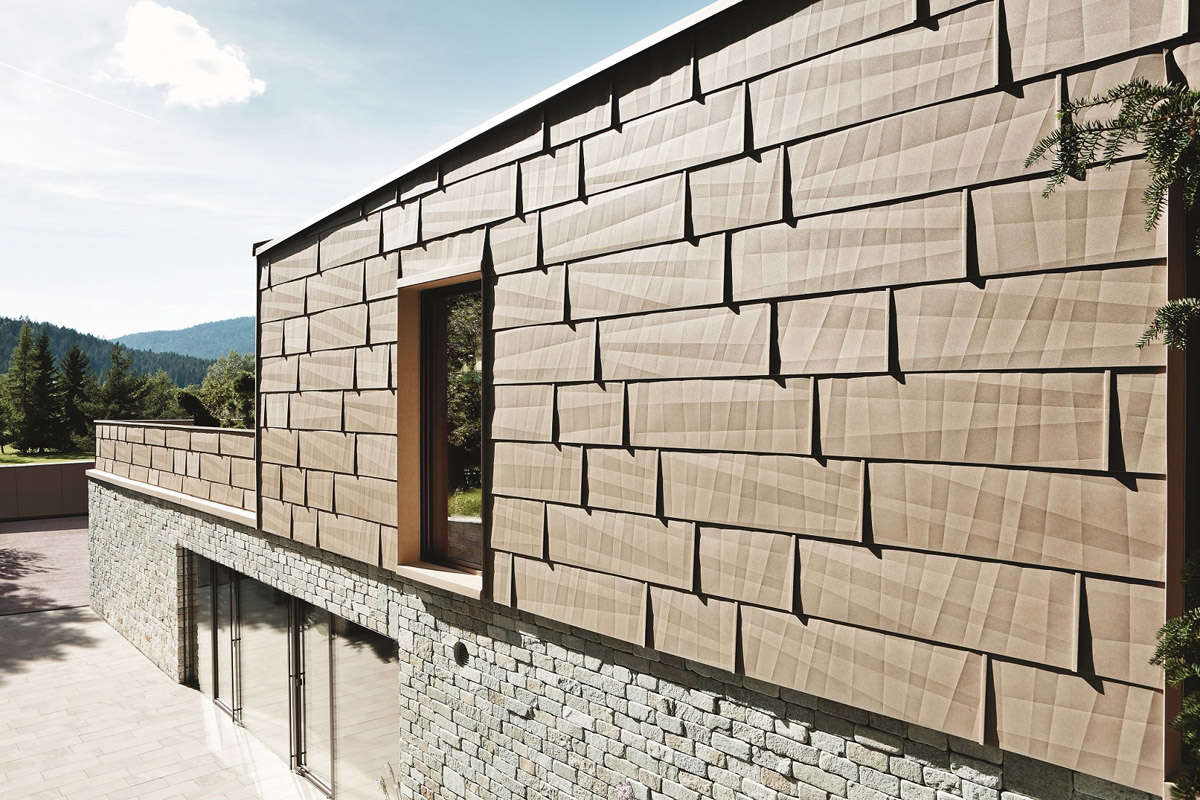 Obytný dům ve vysokohorském prostředí s hliníkovými panely FX.12