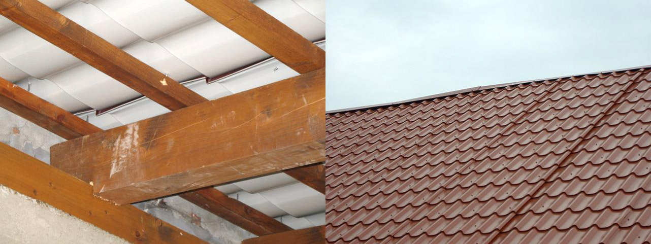 Špatně založená krytina na latích