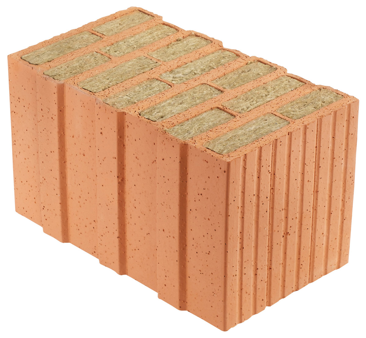 Příkladem moderní konstrukce s velmi vysokou životností odpovídající životnosti celé budovy je zdivo POROTHERM T Profi, kdy díky volbě chráněné polohy minerální tepelné izolace v dutinách