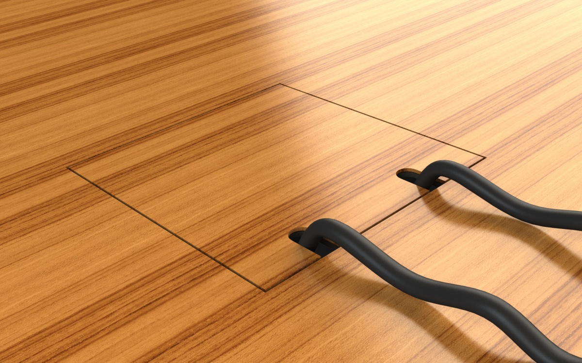 Elektrická podlahová zásuvka, která se „ztratí“ v interiéru