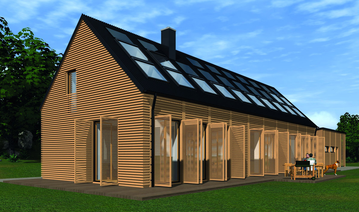 Obr. 1: Jiří Formánek, projekt Barn House 