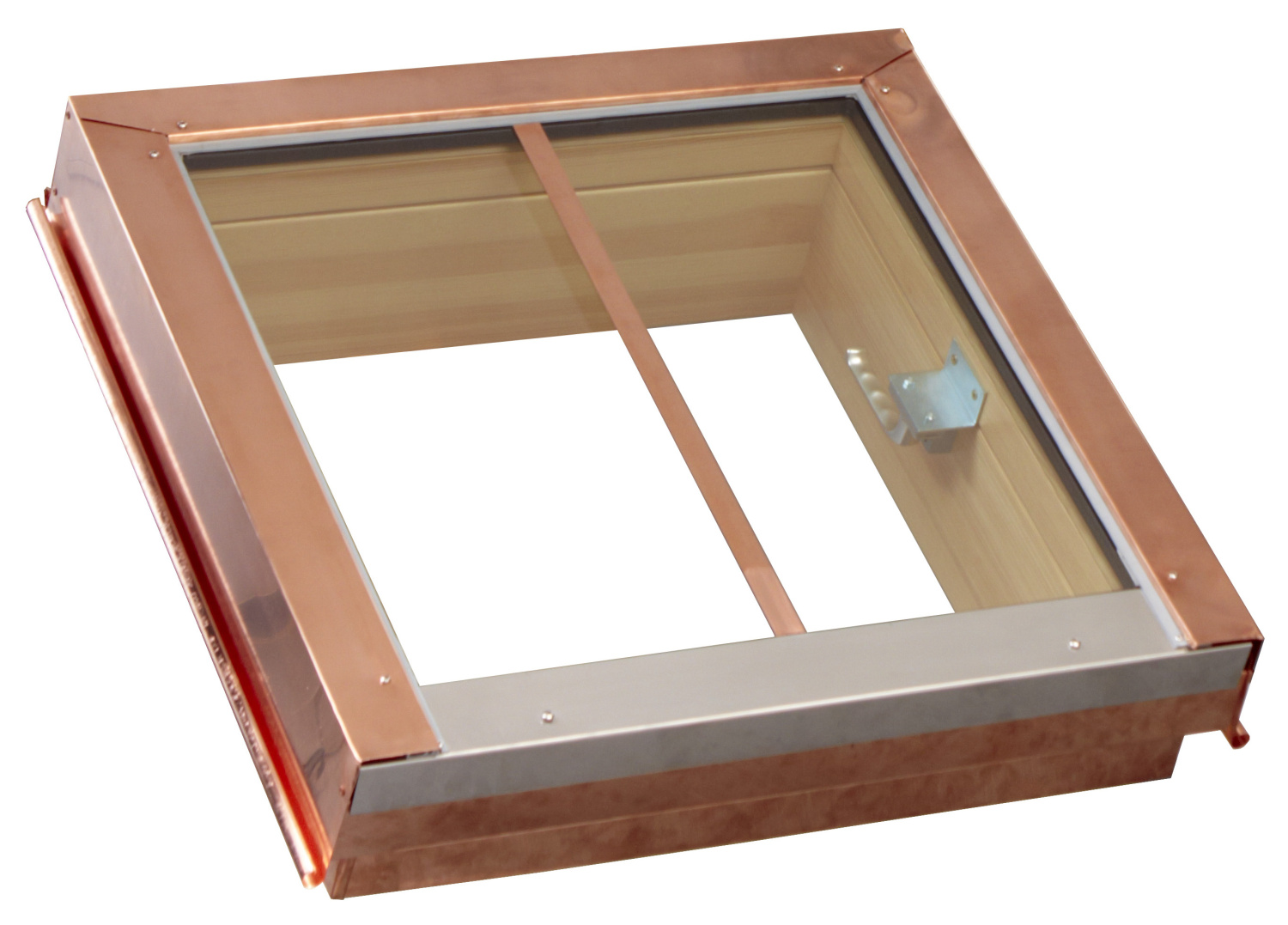 Střešní okno Solara KLASIK s oplechováním v mědi