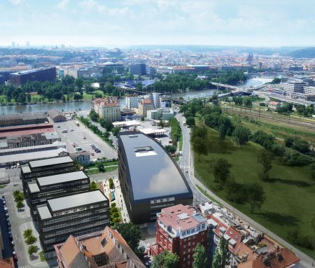 Letecky pohled smer Centrum zelen low