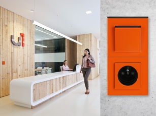 Dvojrámeček oranžová – kouřová černá