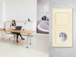 Dvojrámeček slonová kost – bílá