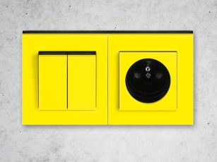 Dvojrámeček žlutá – kouřová černá