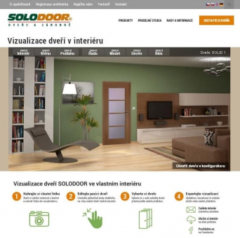 Vizualizace interiéru s dveřmi