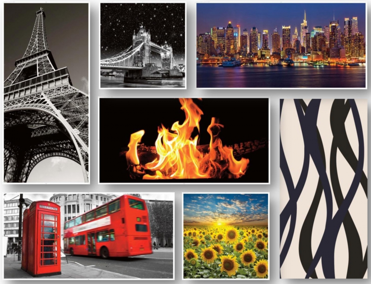 Skleněné sálavé panely ECOSUN G s potiskem