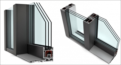 Díky sériově dodávanému trojsklu a vysoce tepelněizolačnímu prahu ze skleněných vláken poskytují tyto nové posuvné dveře se zdvihem perfektní tepelnou izolaci