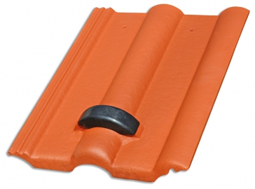 Obr. 1: Protisněhová střešní taška s betonovým „zachytávacím“ prstencem