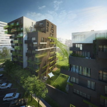 Rezidence 4Blok v Praze-Vršovicích – vizualizace
