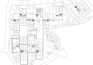 Plán přízemí, zdroj RKW Rhode Kellermann Wawrowski, Düsseldorf