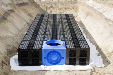 Použití kontrolní šachty C3 do vsakovacího objektu