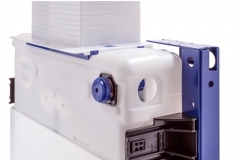 K vysoké flexibilitě splachovací nádržky Geberit Omega pod omítku přispívá to, že může být napojena na přívod vody jak ze strany, tak zezadu