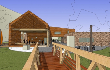 Dům přírody, autor Pavel Pekár, vizualizace www.pparchitects.cz